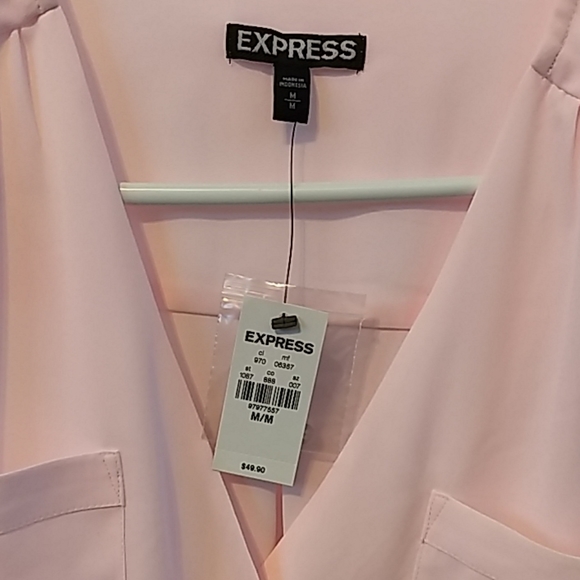 Express Vneck Button Down Blouse - M - Picture 2 of 5